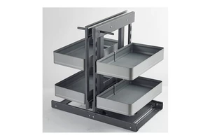 Tuonuosen Kitchen Cabinet Blind Corner Pull-Out Organizer with Magic Corner Basket Pantry Corner Pull-out Basket