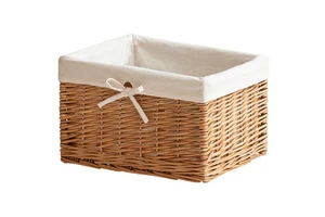 Woven Storage Basket Willow Basket Desktop Clothes Organizer