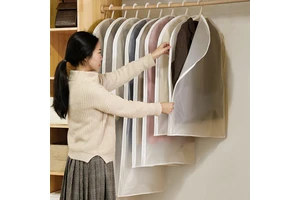 Closet Storage Travel Reusable Dust Clothing Cover Bag EVA Waterproof Coat Suit Garment Bag
