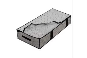 Lightweight Foldable Under the Bed Storage Bags Underbed Storage Box Breathable Zippered Organizer for Bedroom with Clear Window