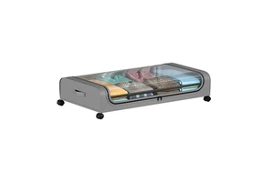 Under Bed Storage Containers With Wheels Drawer Bins Foldable Rolling Under-Bed Clothes Organizer Dorm Under Couch Crib Storage