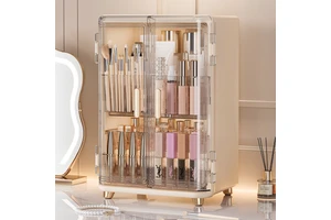 New Drawer Type Transparent Makeup Storage Box Cosmetics Organizer Plastic Desktop Organizer for Makeup Storage