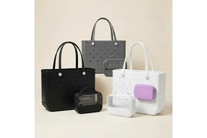 Custom Logo Clear Organizer Pouch Waterproof Travel Cosmetic Storage Bag Beach Tote Bag Accessories Supplier