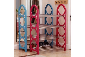 Modern Detachable Shoe Storage Rack Durable Metal Plastic For Home Dorm Living Room Use For Shoes Storage