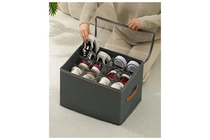 Wholesale Shoe Storage Box Foldable with Lid Visible Shoe Box Multi Functional Divided Clothing and Miscellaneous Storage Box