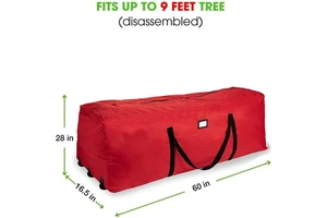 Christmas Tree Storage Bag Fits up to 9 ft Tall Xmas Holiday Trees Extra Large Heavy Duty Xmas Box Container with Wheels