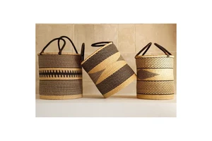Eco Friendly Handwoven Natural Rattan Jute Storage Basket Yarn Weaving Design Customized Color Multi-Purpose Large Organizer for