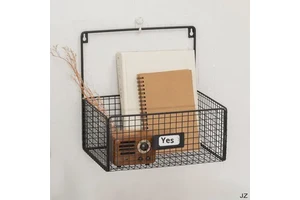 Metal Wall-Mounted Storage Basket for Living Room Dormitory Kitchen Bathroom Iron Storage Rack Hanging Basket
