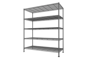 45.5''W Storage Shelves Wire Shelving 5Tier Pantry Shelves For Storage Rack Adjustable Metal Shelving For Kitchen Steel Shelving