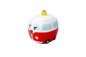 Car Shape Small Modern Ceramic Christmas Candy Cookie Jar for Food Storage
