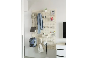 Detachable Wall Hanging Storage Rack Popular Style Free Perforated Hole Board Shelf for Living Room Kitchen Bathroom Hook