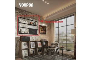YOUPON Hot Selling Modern Multifunctional Durable Aluminium Alloy Living Room Kitchen Wall Mount Storage Rack Organizer
