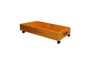 Under Bed Storage with Wheels Wooden Crate Drawers Clothes Spice & Food Storage Organizer
