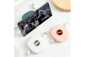 Cord Management Storage Cases Retractable Cable Winder Organizer for Headphones Durable Compact Portable Office Organizer