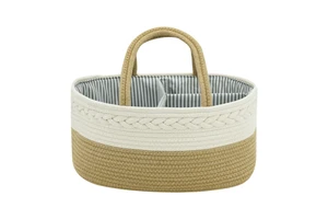 Baby Easter Gift Basket Nappy Custom Bag Basket Nursery Storage Cotton Rope Easter Gift Diaper Caddy Organizer