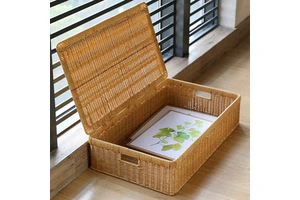 Eco-Friendly Modern Plastic Rattan-Style Under-Bed Storage Box Low-Profile Flat Drawers 20-35L Capacity 5kg Load Durable for