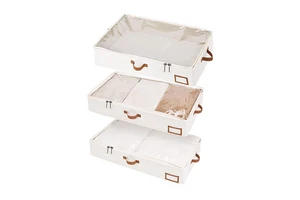 Large Capacity Clear Square Foldable Nylon Classic JHD Brand Storage Containers Easy Fold Under Bed Bag for Clothes and Bedding