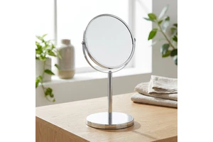Personalized Lighted Double Sided Multi-Magnification 5x Vanity Cosmetic Mirror Colorful Metal Desktop Stand CE Certified Makeup