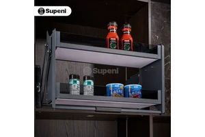 Supeni Kitchen Cabinet Organizer Pull Out Shelf Organization Lift Basket