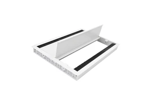Double Side Open Modern Conference Desk Wire Organization Box Apartment Use Aluminum Alloy Cable Management Cover