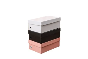 Custom Logo Folding Kraft Paper Packaging Empty Cardboard Shoes Box Square Storage Box for Sneakers Boots