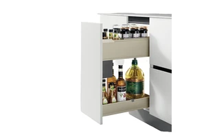NUOMI Kitchen Hardware Seasoning Drawer Basket Storage Kitchen Cabinet Organizer Accessories Spice Racks Pull Out Basket