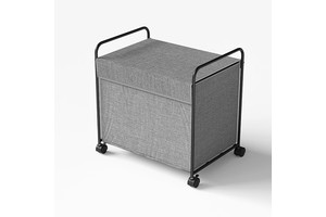 Portable Movable Oxford Cloth Laundry Basket Organizer Bin For Living Room Bedroom Toys Storage