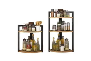 Home Furnishing Multi-layer Carbon Steel Kitchen Cabinet and Counter Shelf Organizer