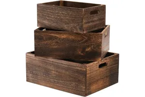 Home Decor Stackable Crate Distressed Solid Wood Bathroom Shelf Organizer Customize Pantry Organization And Storage For Kitchen