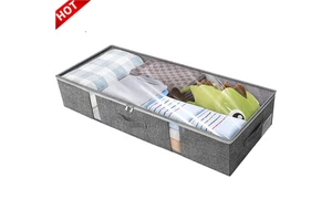 Wholesale Custom Good Price Large Underbed Storage Boxes Organizer Foldable Under Bed Storage Bins