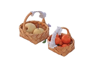 MIXWARES Hand Woven Space-Saving Modern Eco-friendly Woven Storage Basket with Handle for Home Living Room