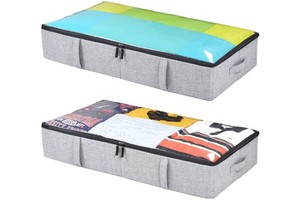 Under Bed Storage Bag Clothes Storage Bag Bedding Storage Reinforced With Card Board