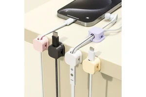 Magnetic Cable Organizer Plastic Desktop Car Data Cable Storage Artifact Buckle Plug Mobile Phone Charging Cable Clip Fixing