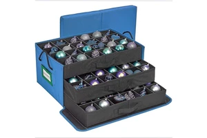 New Season Holiday 48pcs Collapsible Christmas Ornament Storage Container Bin
