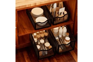 Cabinet Organizer Basket for Pantry Use Carbon Steel Material, Factory Price Custom Service
