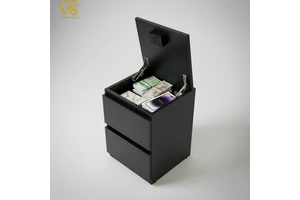 Modern Secure And Stylish Secret Storage Gun Safe Shelf ValuableS Hidden Space Bedside Table With NFC Card Lock Storage Rack