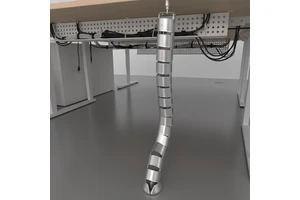 SEVILO SWL.SXGF02 High Quality Plastic Flexible Cord Cable Wire Organizer Tray with Shape Silver/Black/White for Office Desk