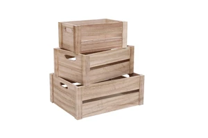 Custom Handmade Large Capacity Wooden Basket Multi-purpose Wooden Crates Box