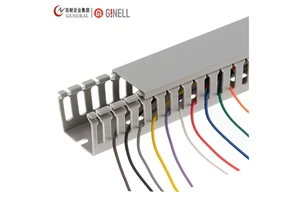 Manufacturer PVC Wiring Duct Cable Trunking 1.7m 2.0m Length Flame Retardant Plastic Accessories Solid Cable Organizer