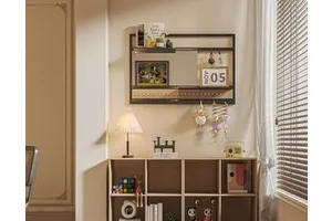 Wholesale Easy-Install Wall Storage Floating Shelf Home Decoration Multi-Function Wall-mounted Storage Rack for Livingroom