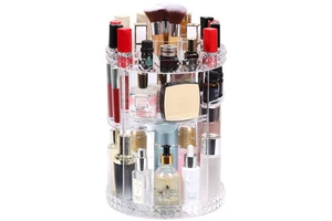 Hot Sell Transparent Acrylic Cosmetic Storage Box 360 Rotating Makeup Organizer Cosmetic Storage Box