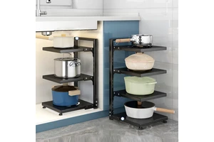 Pots and Pans Organizers for Cabinet Adjustable Pot Organizer Rack Under Cabinet Kitchen Cabinet Organizer