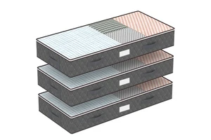 ODM Large Capacity Foldable Lids 3&6 Pack Underbed Bins Containers Clothes Bedding Storage Bags Organizer Clear Windows