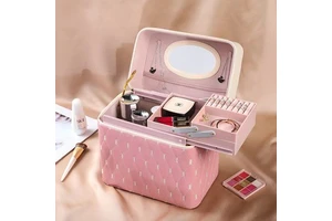 Fashion Portable Simple Large-capacity Cosmetic Storage Box Makeup Box