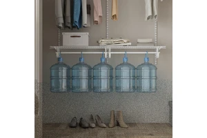 CLOSETART FA612 Portable Cupboard Metal Wire Shelf Closet Rack Wardrobe Organizer 6' Clothes Storage Wardrobe