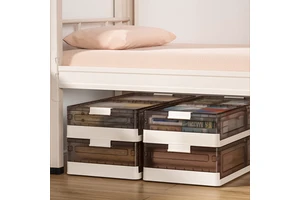 Light Luxury Modern PP Household Large-Capacity Foldable 5-Layer Heavy-Duty Under-Bed Storage Box Wheels Dust-Proof Clothing