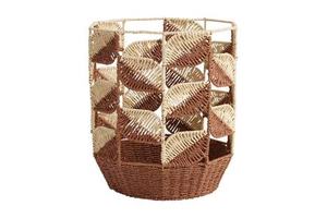 Woven Storage Basket with Large Capacity for Household Use for Organizing and Storing Items in the Bedroom or Living Room.