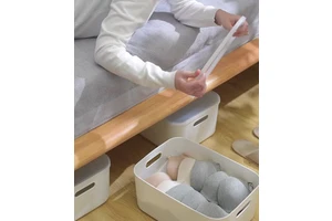 High Quality Desktop Hair Accessories Sundries Organizer Boxes Stackable PP Cosmetic Storage Box With Lid