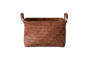 Wholesale Large Capacity Advanced Imitated Rattan Woven Hand-woven Storage Basket Retro Picnic Basket