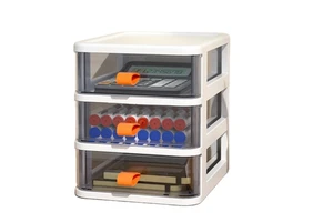 China Manufacture Beauty Make up PP Plastic Household Storage Box Cosmetic Container Desktop & Drawer Organizers Cabinet